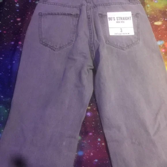 Grey Ripped High Rise Jeans - Picture 3 of 3